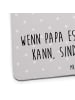 Mr. & Mrs. Panda Tischuntersetzer Wenn Papa es nicht reparieren ... in Grau Pastell