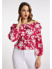 faina Bluse in Rot Weiss