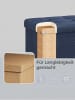 SONGMICS Sitzbank Minota in Dunkelblau - (B)76.1 x (H)38.1 x (T)38.1 cm