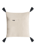 Beliani 2er-Set Dekokissen SARACA in Beige/Schwarz