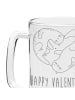 Mr. & Mrs. Panda Bierglas Otter Valentine mit Spruch in Transparent