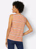 WITT WEIDEN Shirttop in orange-weiß-geringelt
