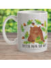 Mr. & Mrs. Panda Kaffeetasse Bär König mit Spruch in Grau Pastell