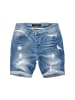 Humy Stretch Bermuda Jeans Shorts Destroyed Design A&S in Hellblau