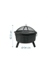 relaxdays Feuerschale in Schwarz - (H)62 x Ø 66 cm