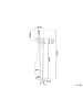 Beliani Wannenarmaturen NIAGARA in Silber - (W) 15 x (H) 120 x (L) 26 cm