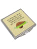 Mr. & Mrs. Panda Make-up-Spiegel Avocado Yoga mit Spruch in Gelb Pastell