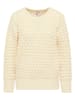 IZIA Damen Strickpullover in Wollweiss