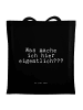 Mr. & Mrs. Panda Shopping Tasche Was mache ich hier... mit Spruch in Schwarz