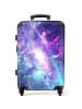 NoBoringSuitCases Suitcase, Koffer, Reisekoffer Weltraum lila blau