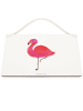 Mr. & Mrs. Panda Deko Schild Flamingo Classic ohne Spruch in Weiß
