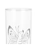 Mr. & Mrs. Panda Wasserglas Schmetterling Zitronenfalter ohne Sp... in Transparent