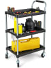 COSTWAY Rollwagen Werkstattwagen mit 3 Etagen in Schwarz