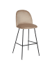 Beliani 2er-Set Barhocker ARCOLA in Beige/Schwarz