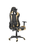 Beliani Gaming Stuhl KNIGHT in Schwarz/Gold - (W) 71 x (H) 129 x (L) 71 cm