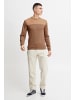INDICODE Rundhalspullover IDLabel 35661MM  Modischer Rundhalspullover in Beige