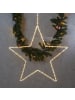 MARELIDA LED Weihnachtsstern Metallstern 180LED D: 60cm Timer Innen/Außen in weiß