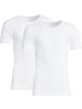 Con-ta Baumwolle, Doppelripp Unterhemd, 1/2-Arm 2er-Pack in weiss