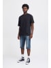 BLEND Chino Shorts Kurze Bermuda Hose aus Leinen und Baumwolle in Blau