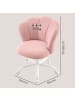 SONGMICS Bürostuhl Laela in Rosa - (B)64 x (H)(79-89) x (T)64 cm