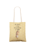 Mr. & Mrs. Panda Stofftragetasche Igel Wein mit Spruch in Gelb Pastell