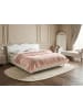 Beliani Doppelbett METZ in Weiß/Silber - (W) 205 x (H) 92 x (L) 214 cm