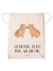Mr. & Mrs. Panda Sportbeutel Capybara Liebe mit Spruch in Creme
