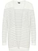 DreiMaster Maritim Damen Cardigan in Wollweiss Grau Melange