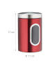 relaxdays 6x Vorratsdose in Rot - 1,4 l