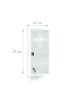 relaxdays Medizinschrank in Weiß - (B)27 x (H)57 x (T)12 cm