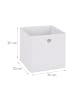 relaxdays 4x Aufbewahrungsbox in Weiß - (B)30 x (H)30 x (T)30 cm