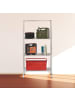 relaxdays Metallregal in Silber - (B)75 x (H)150 x (T)30 cm