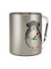Mr. & Mrs. Panda Outdoor Tasse Chinchilla Blume ohne Spruch in Silber