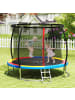 COSTWAY Ø366cm Trampolin Outdoor mit Leiter 3+ Jahre in Bunt