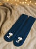Snoopy Peanuts Snoopy Hüttensocken Strick Haussocken Kuschelsocken in blau