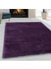 KADIMA DESIGN Teppich Hochflor Shaggy Uni Style Polypropylen Wohnzimmer in Violett