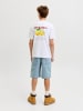JACK & JONES Junior Basic T-Shirt Backprint Baumwolle Jjlemon in bright white