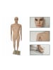 relaxdays Schaufensterpuppe in Beige - (B)42 x (H)185 x (T)30 cm