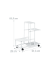 relaxdays Pflanzenständer in Weiß - (B)61,5 x (H)60,5 x (T)26 cm