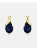 Diamant L'éternel Ohrringe aus 585 Gelbgold mit Saphir