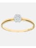 Diamant L'éternel Cluster-Ring aus 375 Gelbgold mit Diamant