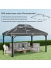 Outsunny Pavillon Ersatzdach 400L x 300B cm Dunkelgrau