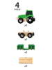 Brio Brio Aktionsspiel Traktor mit Holz-Anhänger in bunt