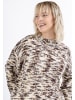 myMo Damen Strickpullover in Braun Mehrfarbig