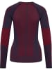 Hummel Hummel T-Shirt Hmlmt Yoga Damen Atmungsaktiv Feuchtigkeitsabsorbierenden Nahtlosen in INSIGNIA BLUE/CABERNET MELANGE