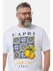 Men Plus Kurzarm T-Shirt in schneeweiß