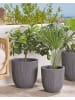 Beliani Outdoor Blumentopf CHIOS in Grau - (W) 31 x (H) 33 x (L) 31 cm