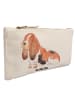 Mr. & Mrs. Panda Schminktasche Hund Basset Hound ohne Spruch in Weiß