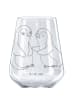 Mr. & Mrs. Panda glas für rotwein Pinguine trösten ohne Spruch in Transparent
