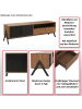MCW TV-Rack O40 mit Schubladen und Staufächern 48x155x40cm, Walnuss-Optik